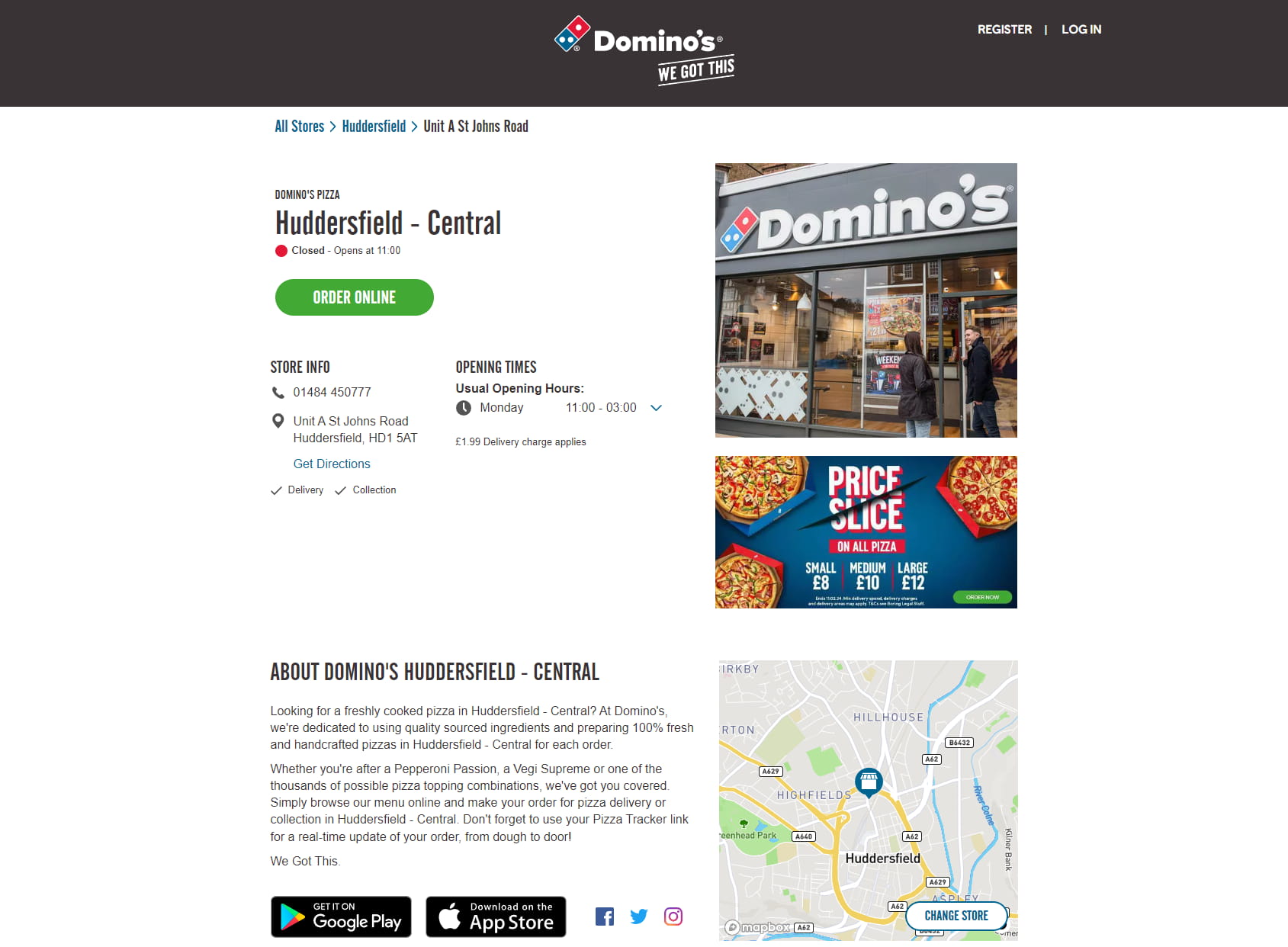 Domino's Pizza - Huddersfield - Central