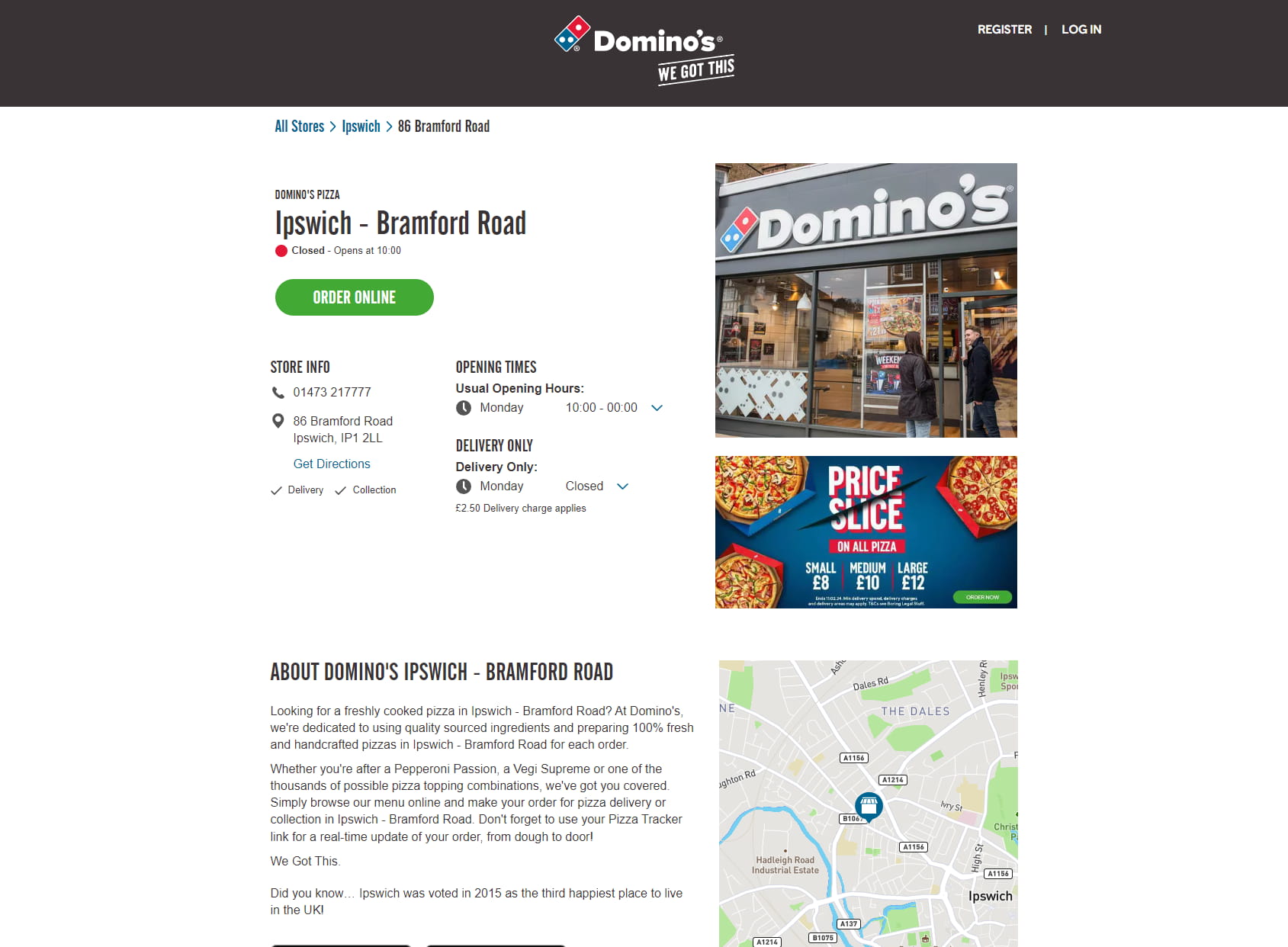 Domino's Pizza - Ipswich - Bramford Road