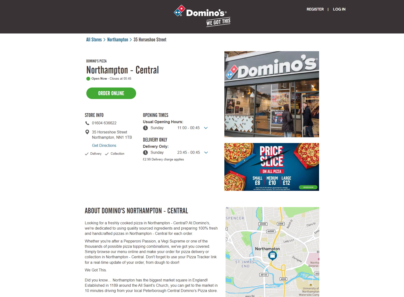 Domino's Pizza - Northampton - Central