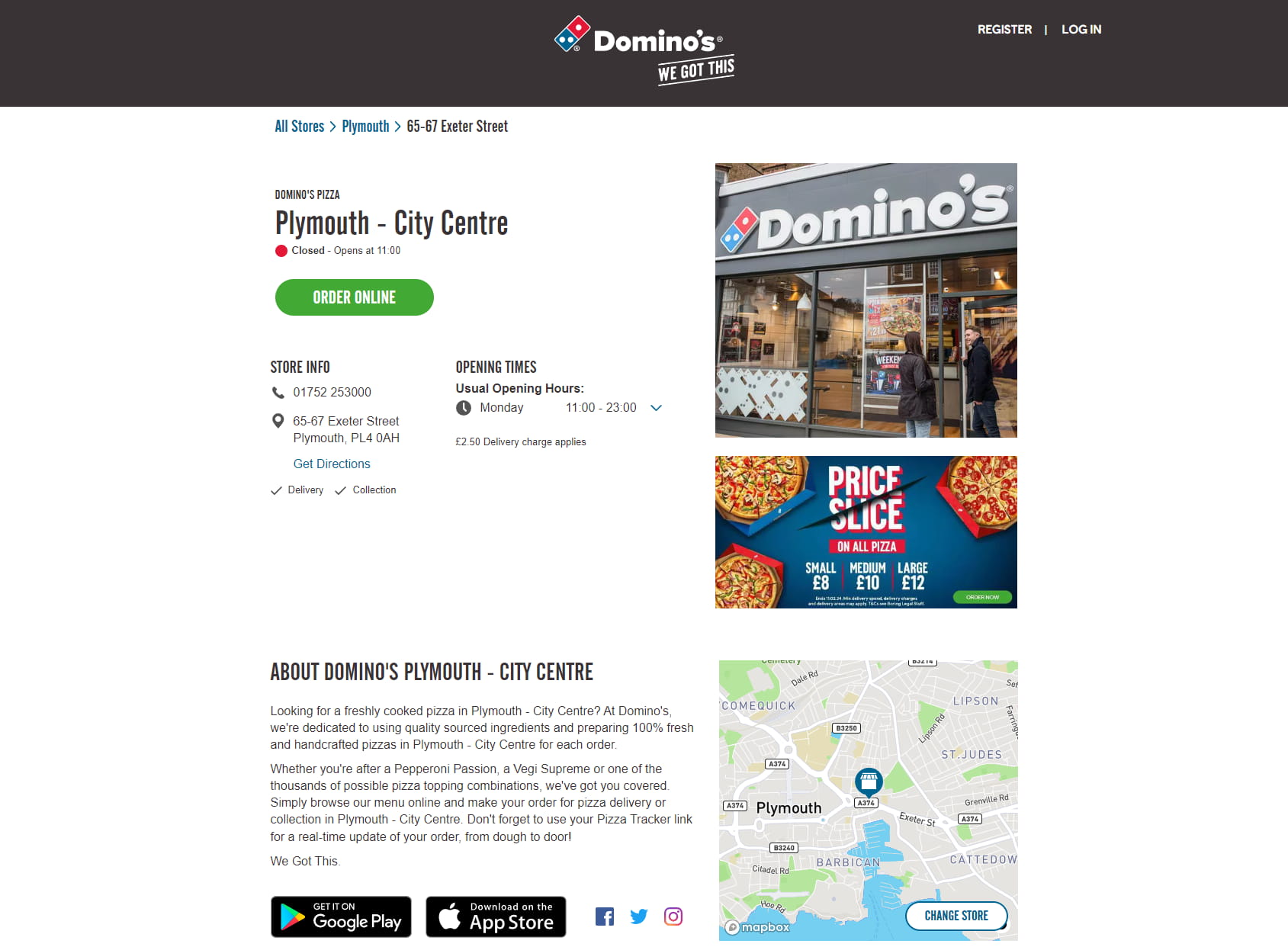 Domino's Pizza - Plymouth - City Centre