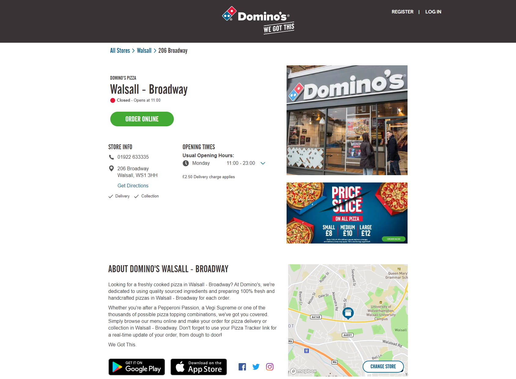 Domino's Pizza - Walsall - Broadway