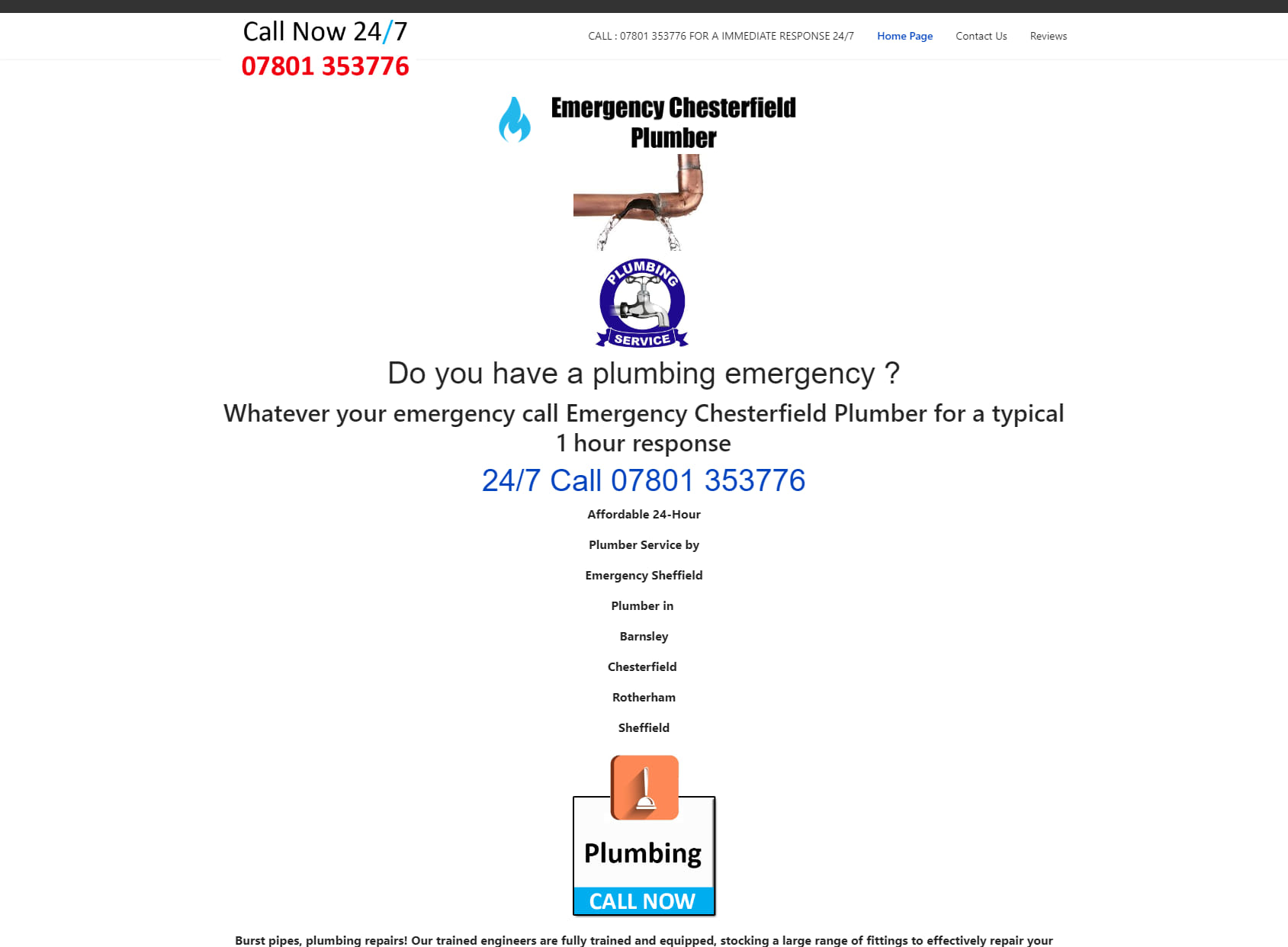 Emergency Plumber Chesterfield