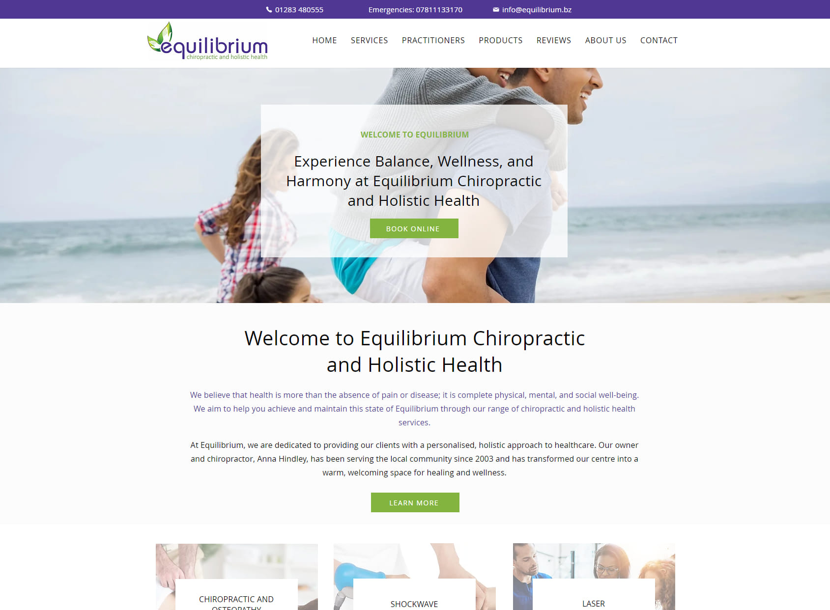 Equilibrium Chiropractic and Holistic Health - face-to-face and online service
