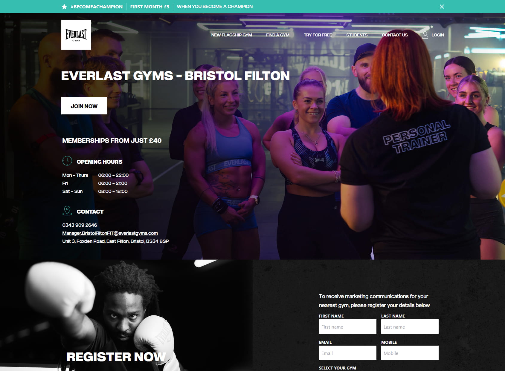 Everlast Gyms - Bristol Filton