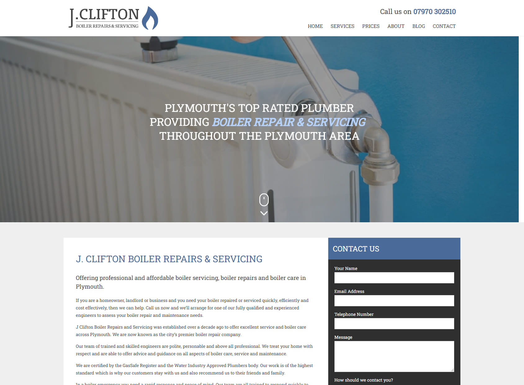 J.Clifton | Boiler Repairs, Servicing & Plumbing Specialist