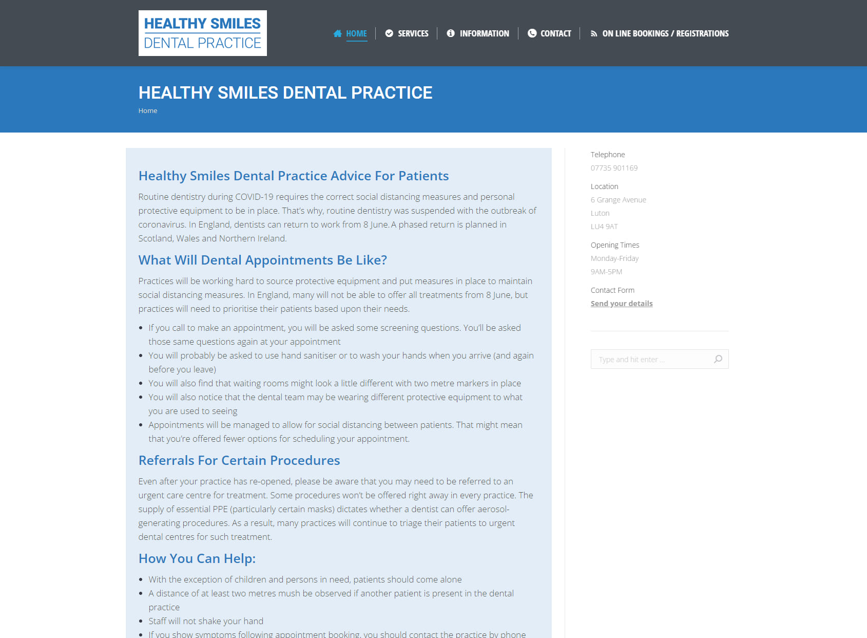 HEALTHY SMILES DENTAL PRACTICE (PRIVATE)