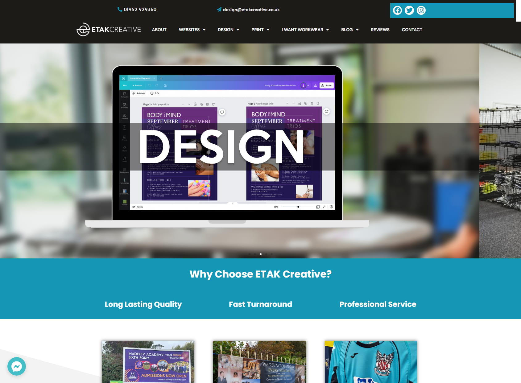 ETAK Creative Ltd - I Want WEB - DESIGN - PRINT - WORKWEAR