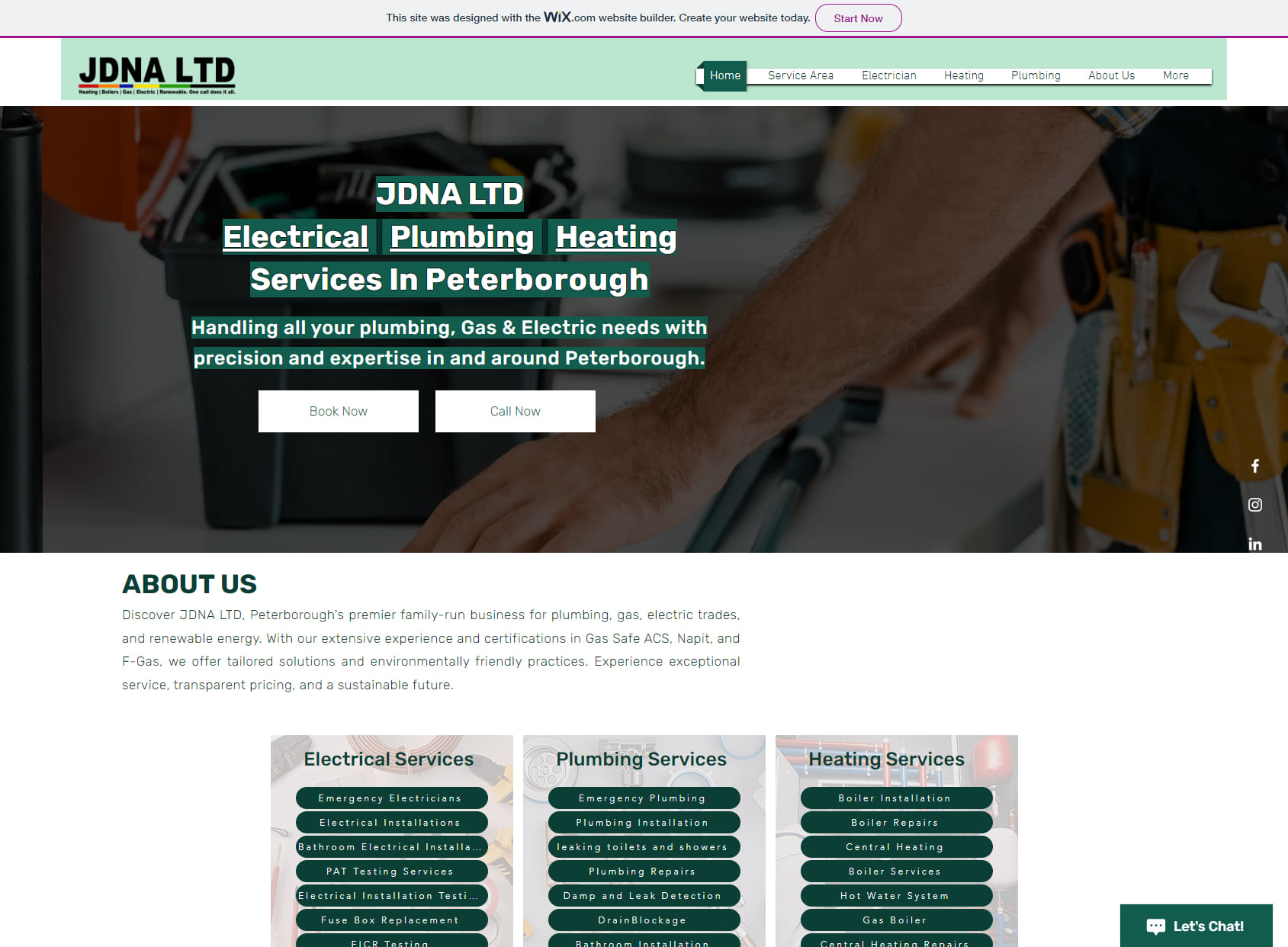 JDNA LTD Electrical, Plumbing & Heating Services