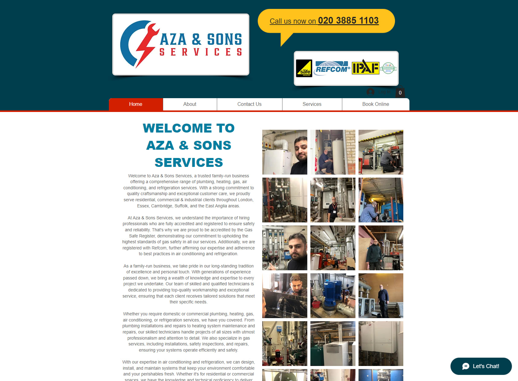 Aza & Sons Services - Domestic/Commercial Plumber, Heating Engineer, Gas Safe Engineer, Electrician & AC Engineer In London