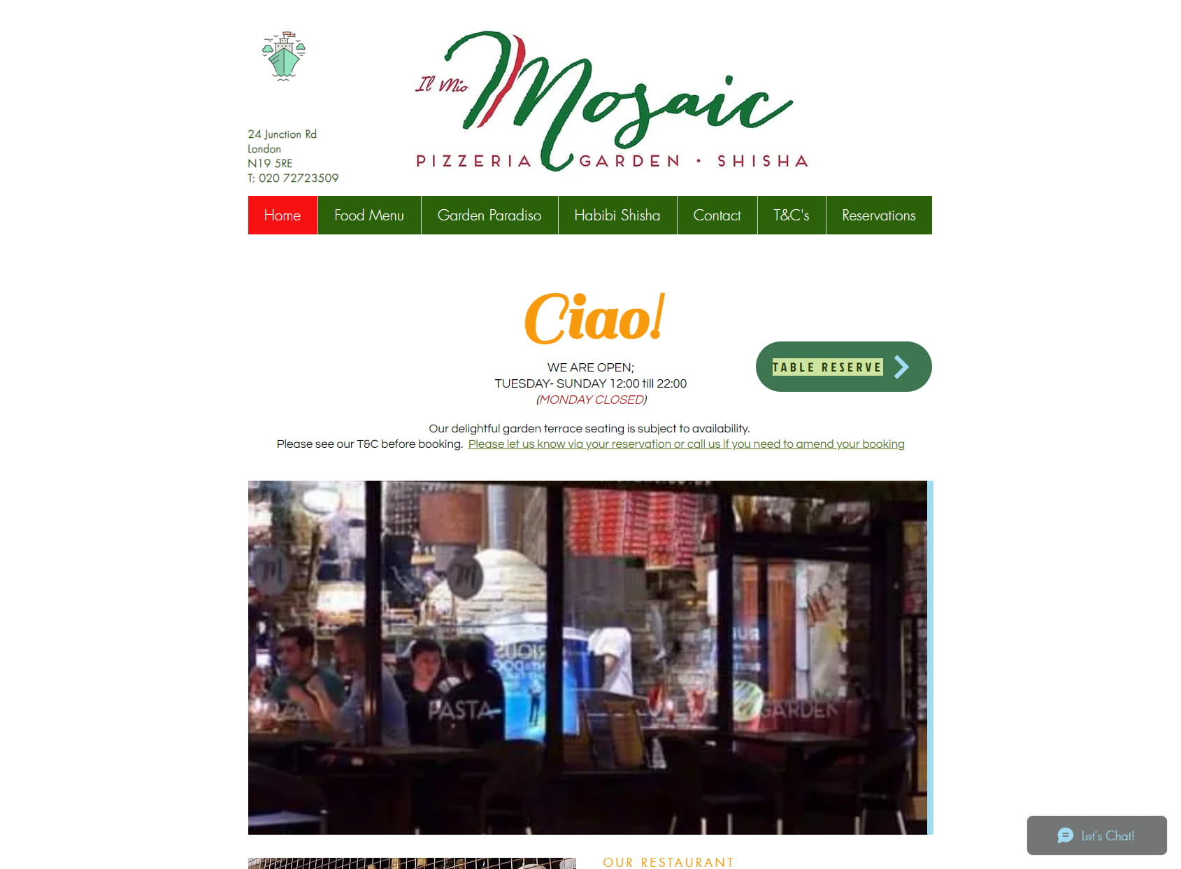 Mosaic Restaurant (il mio Mosaic)