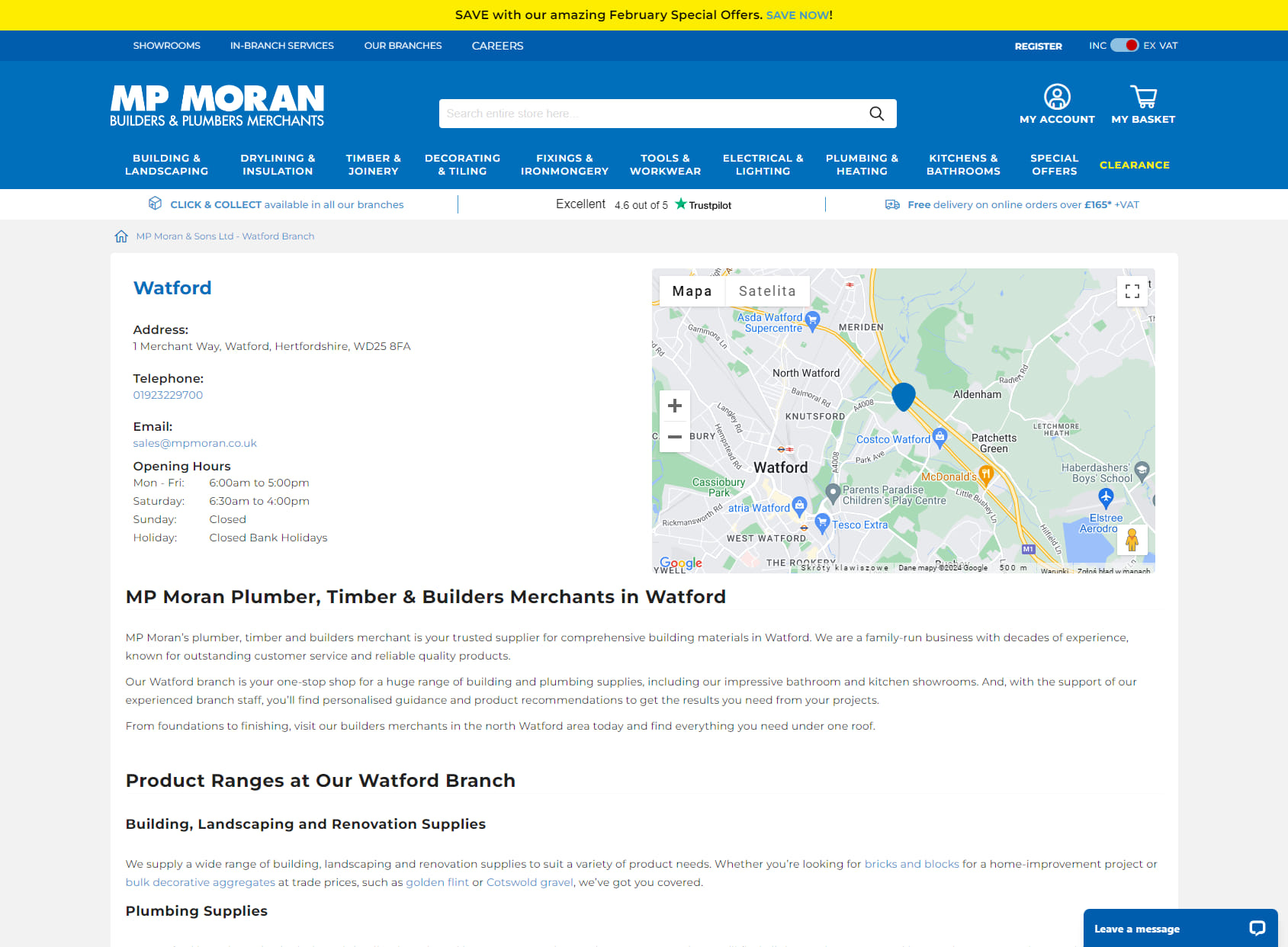 MP Moran & Sons Ltd - Watford Branch