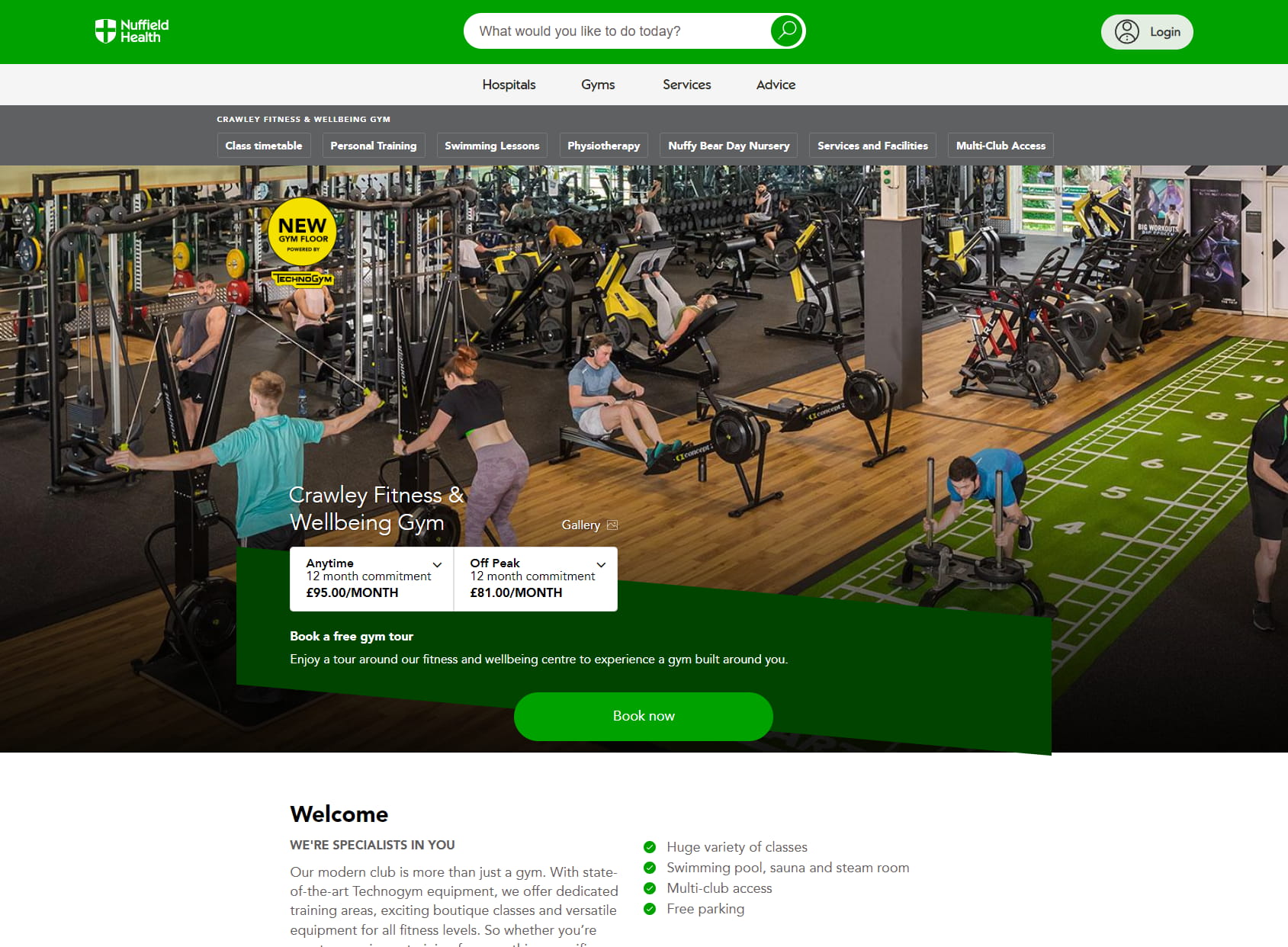 Nuffield Health Crawley Fitness & Wellbeing Gym