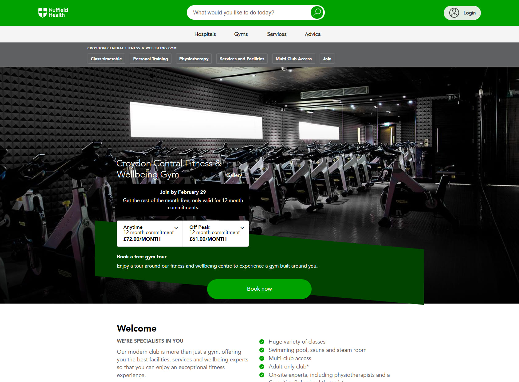Nuffield Health Croydon Central Fitness & Wellbeing Gym