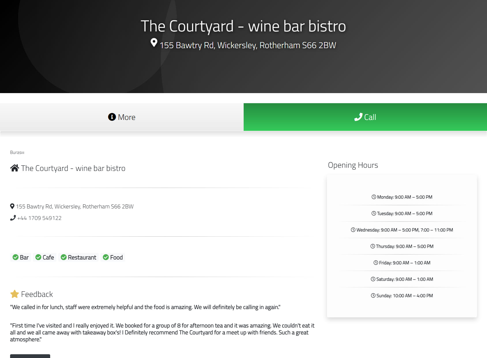 The Courtyard - wine bar & bistro