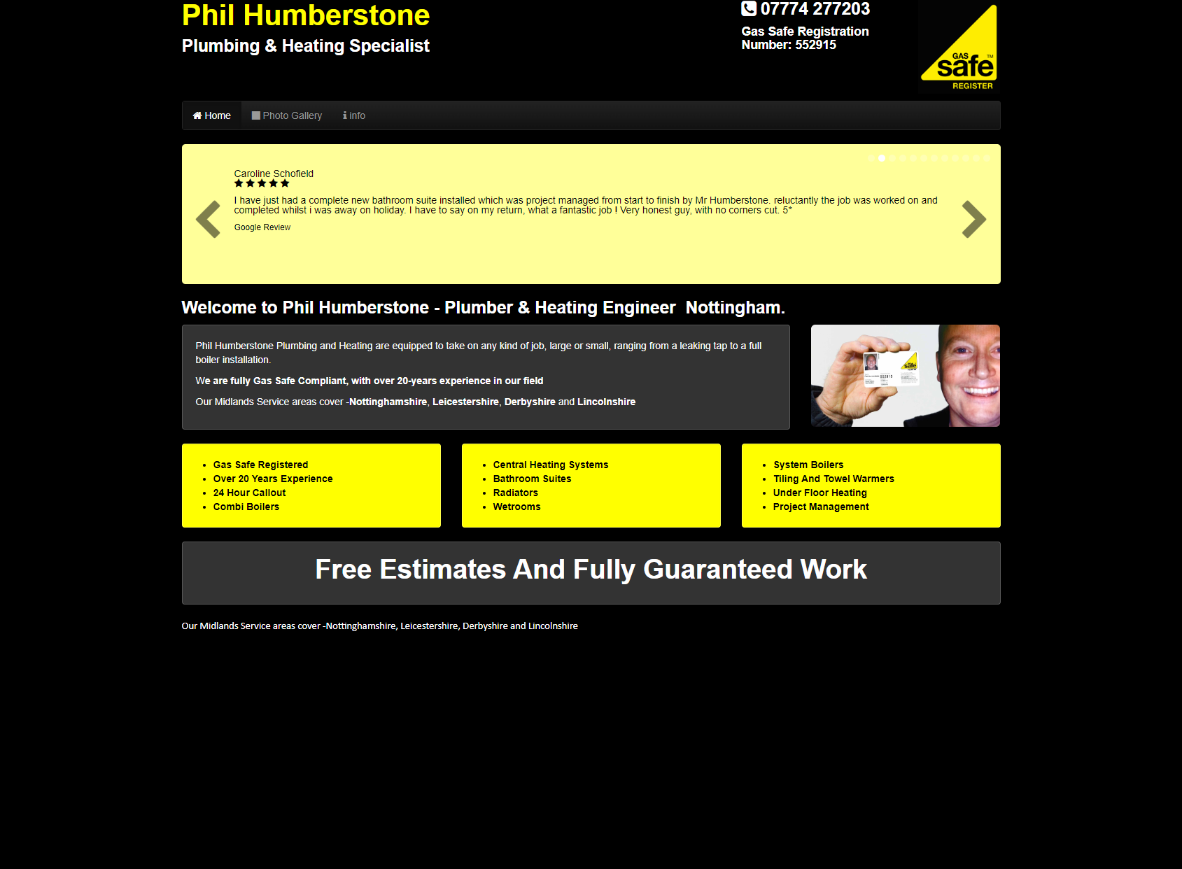 Phil Humberstone Plumbing And Heating Services