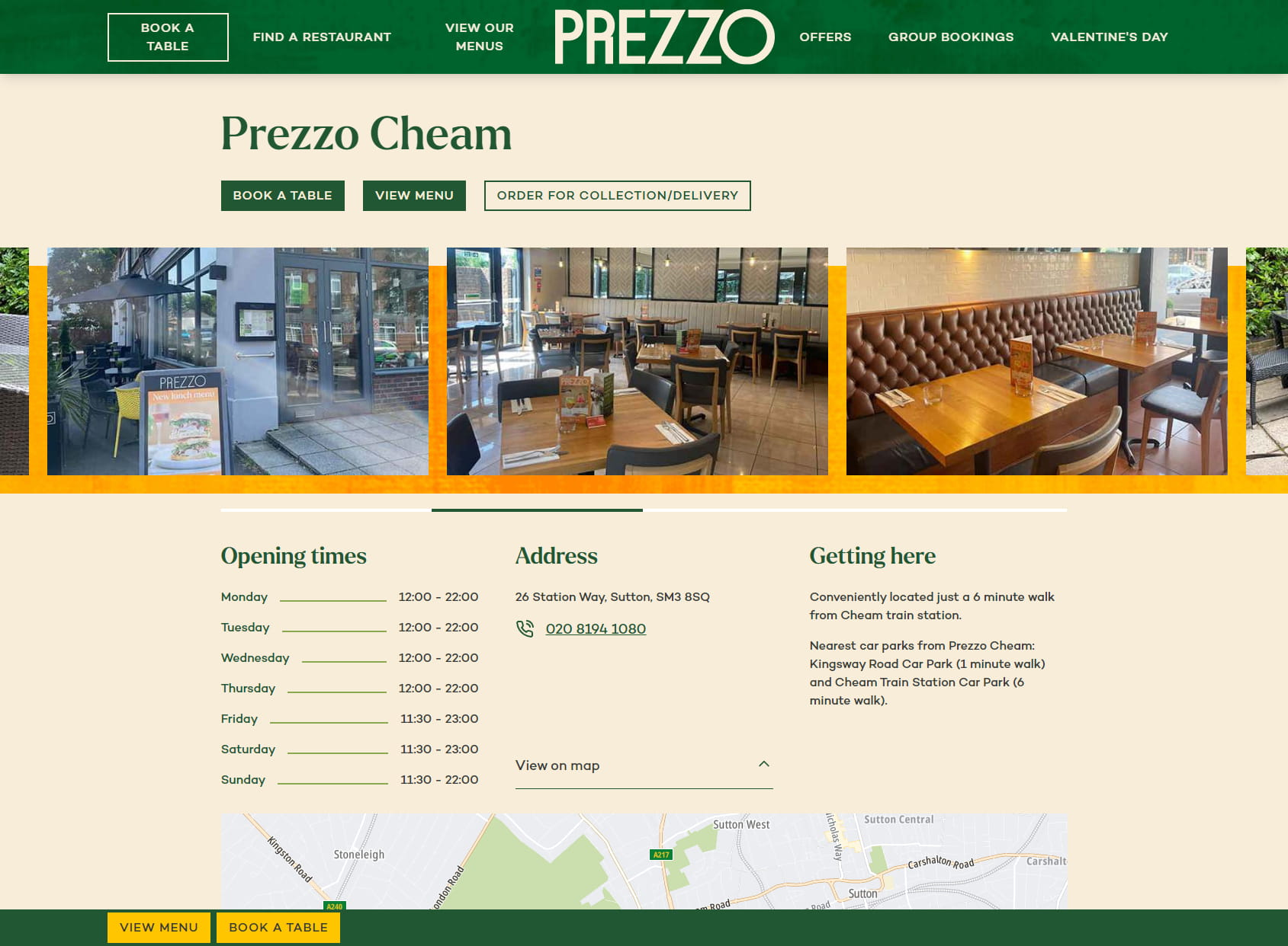 Prezzo Italian Restaurant Cheam