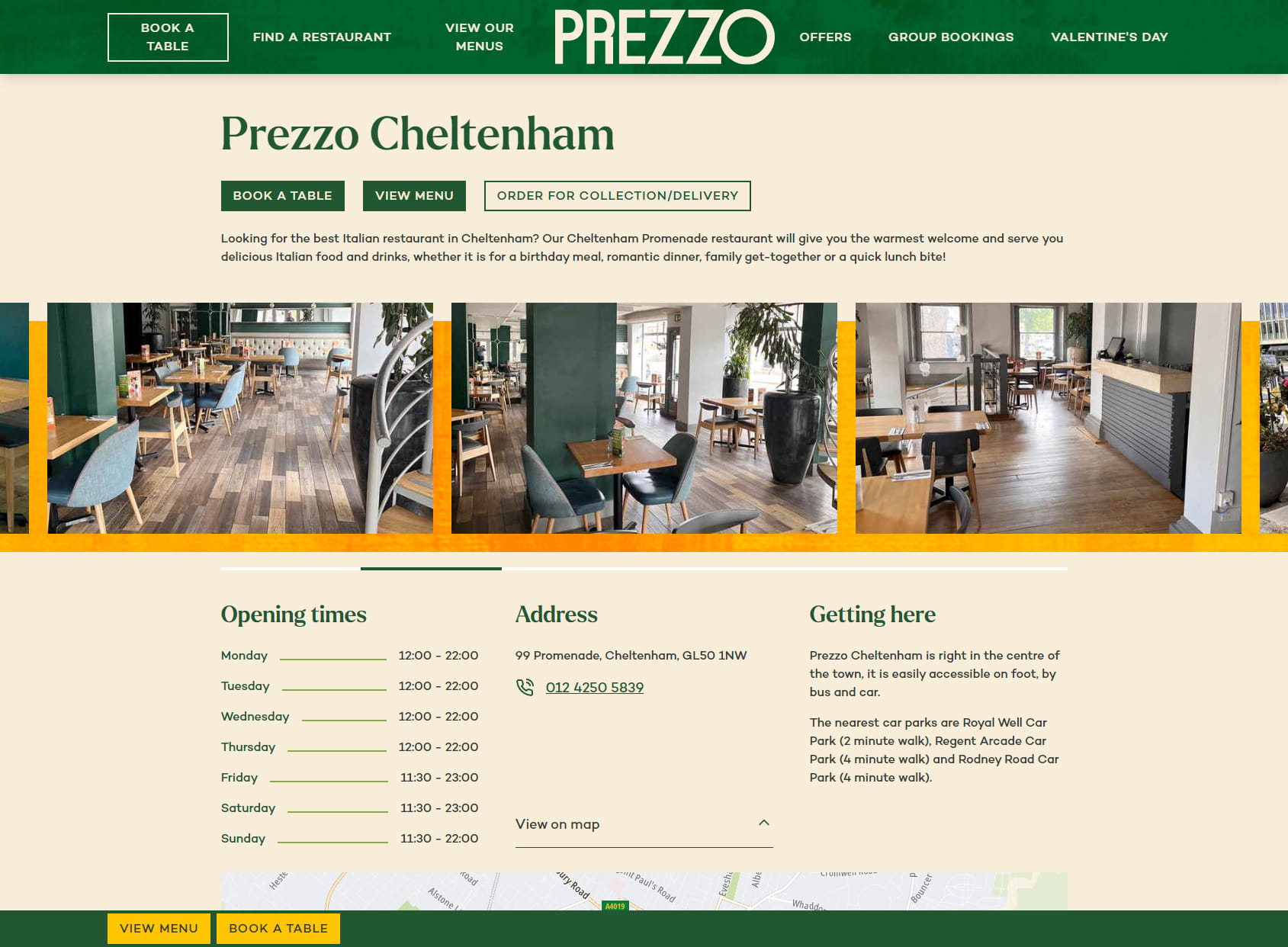 Prezzo Italian Restaurant Cheltenham