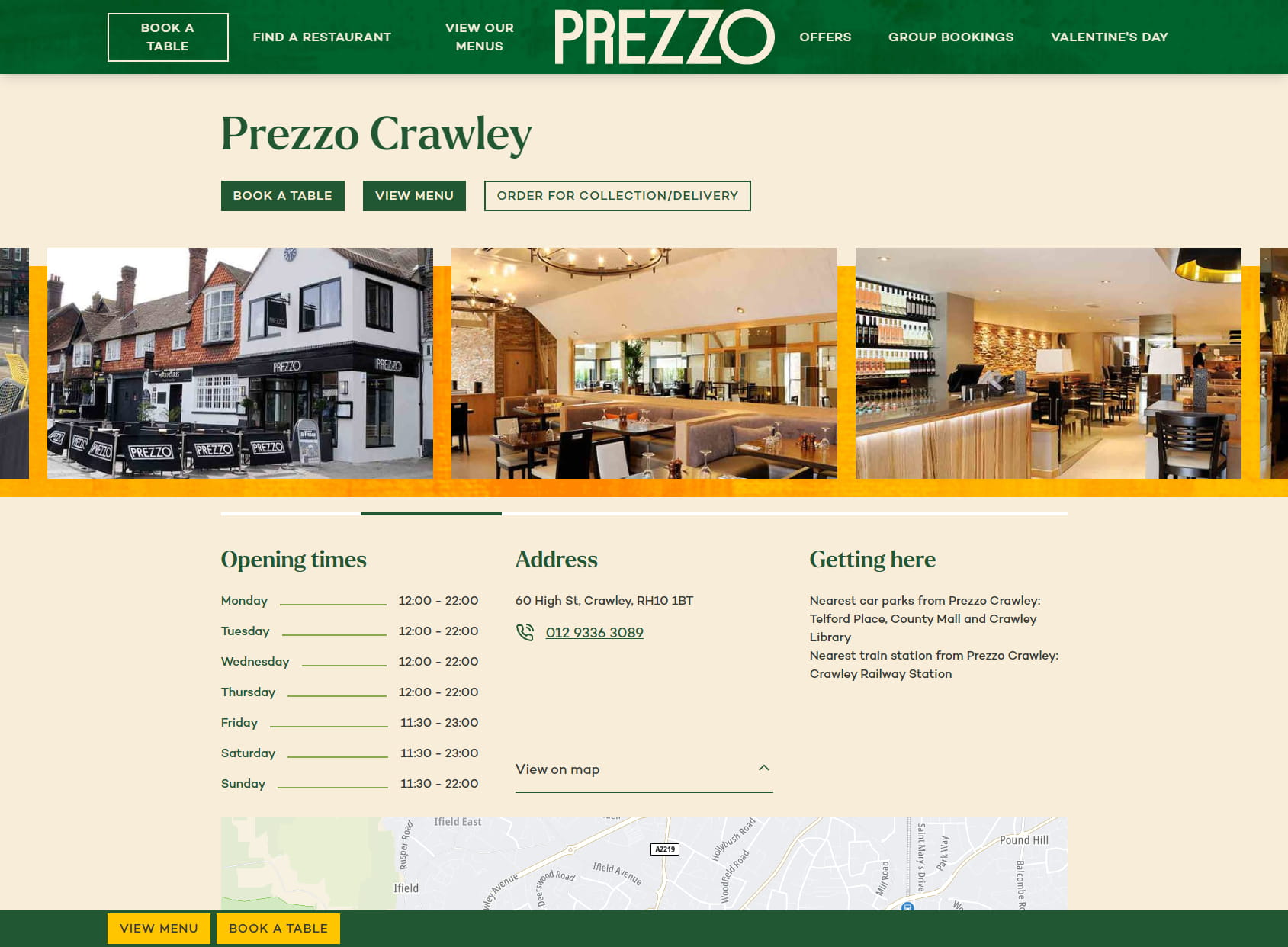 Prezzo Italian Restaurant Crawley