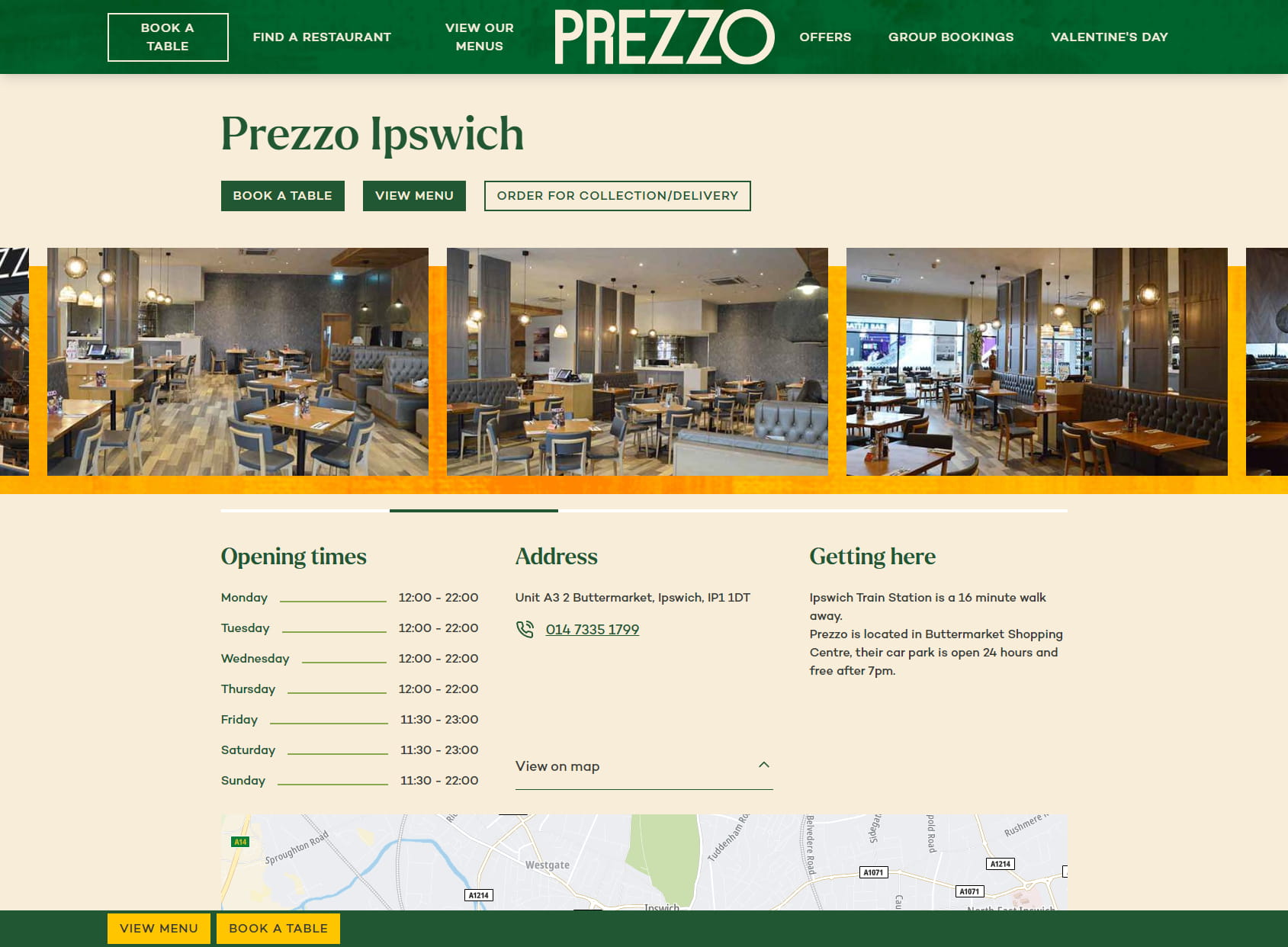 Prezzo Italian Restaurant Ipswich