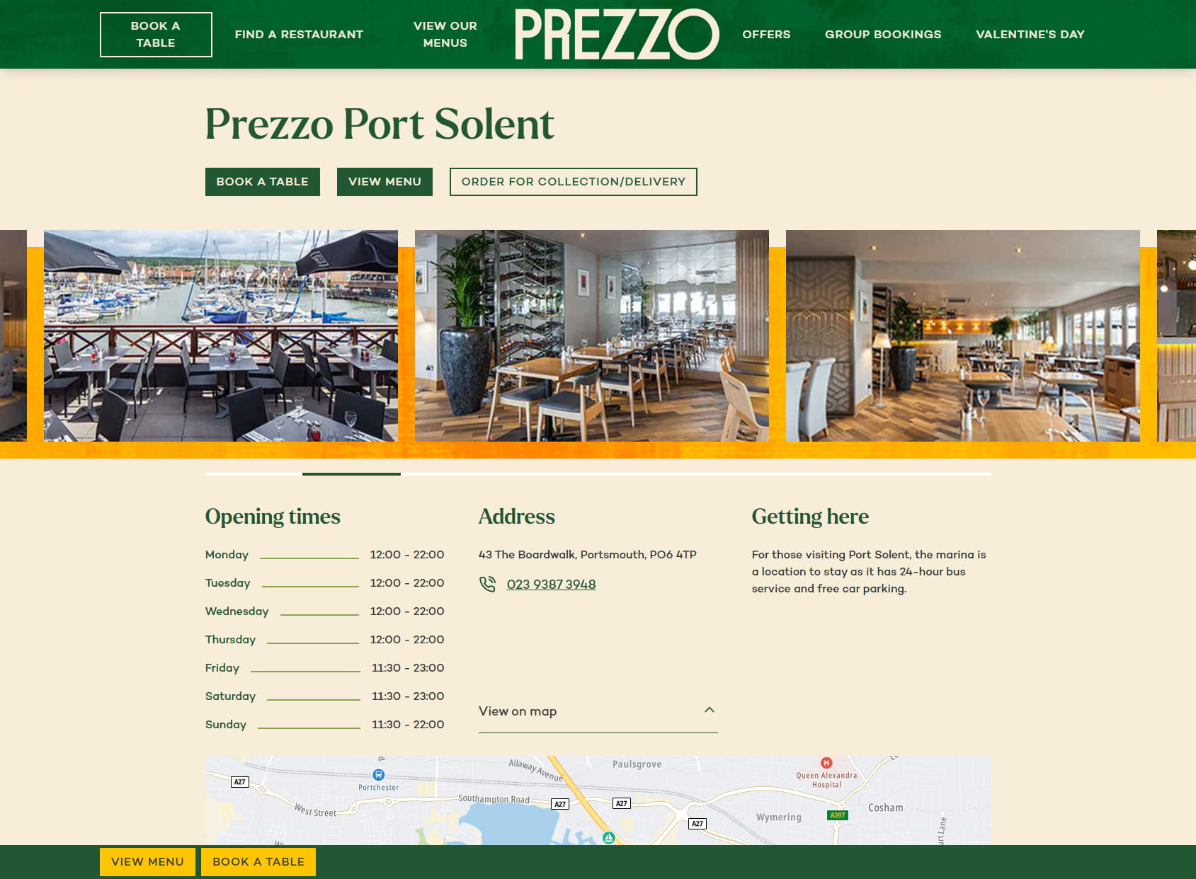 Prezzo Italian Restaurant Port Solent