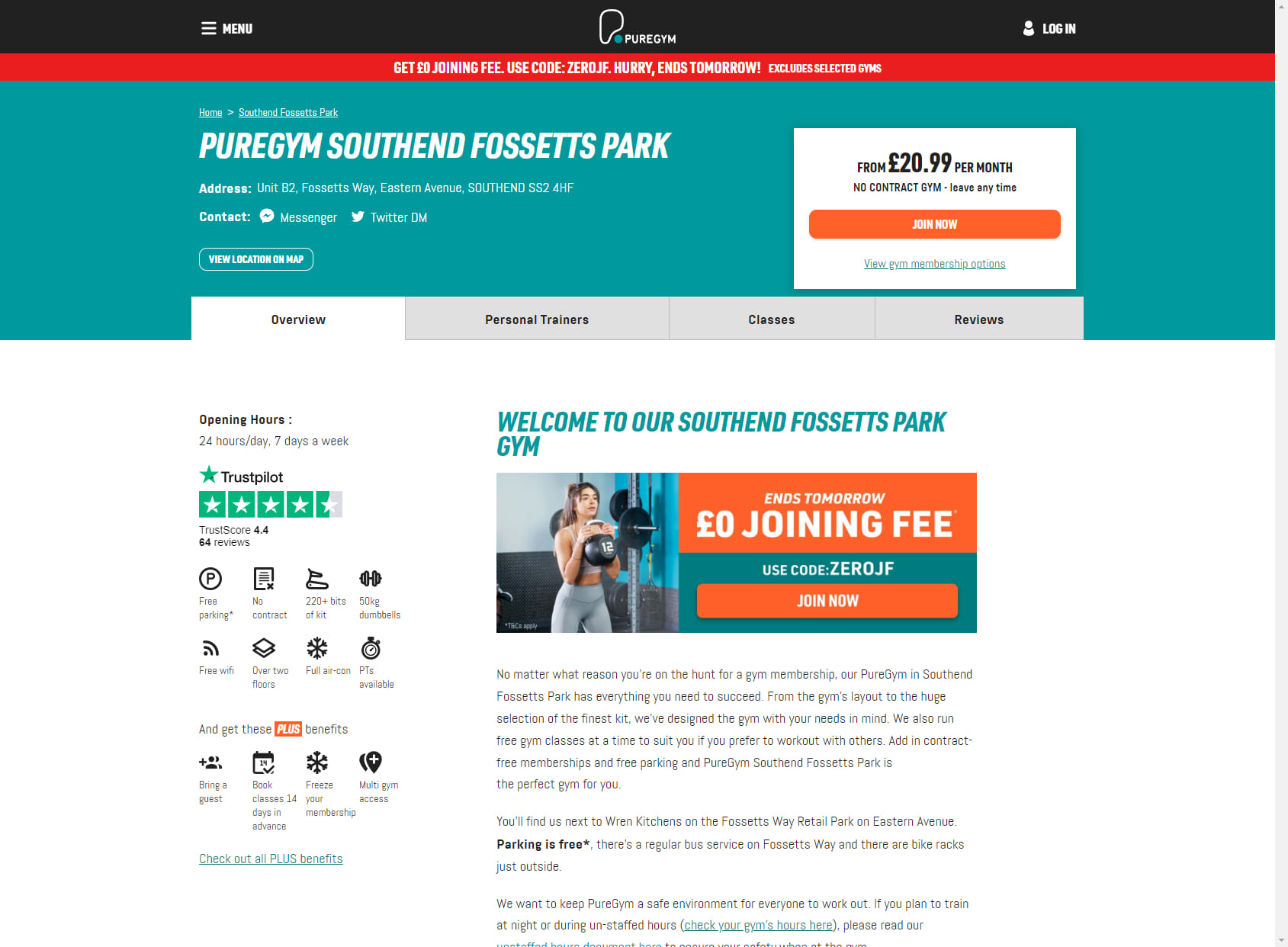 PureGym Southend Fossetts Park