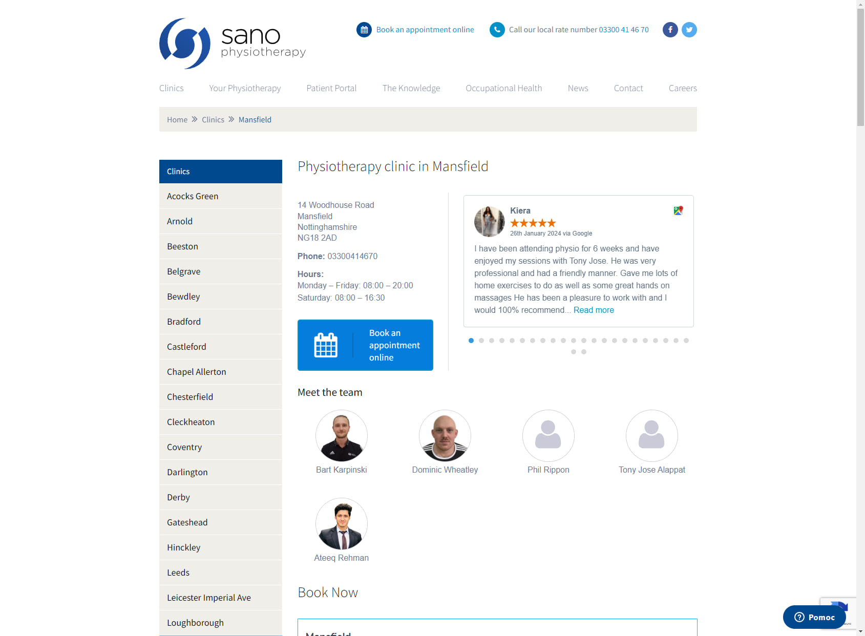Sano Physiotherapy - Mansfield