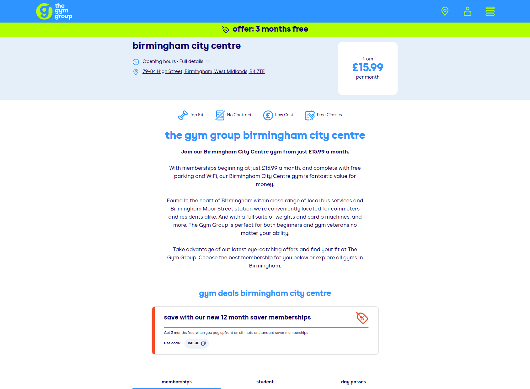 The Gym Group Birmingham City Centre