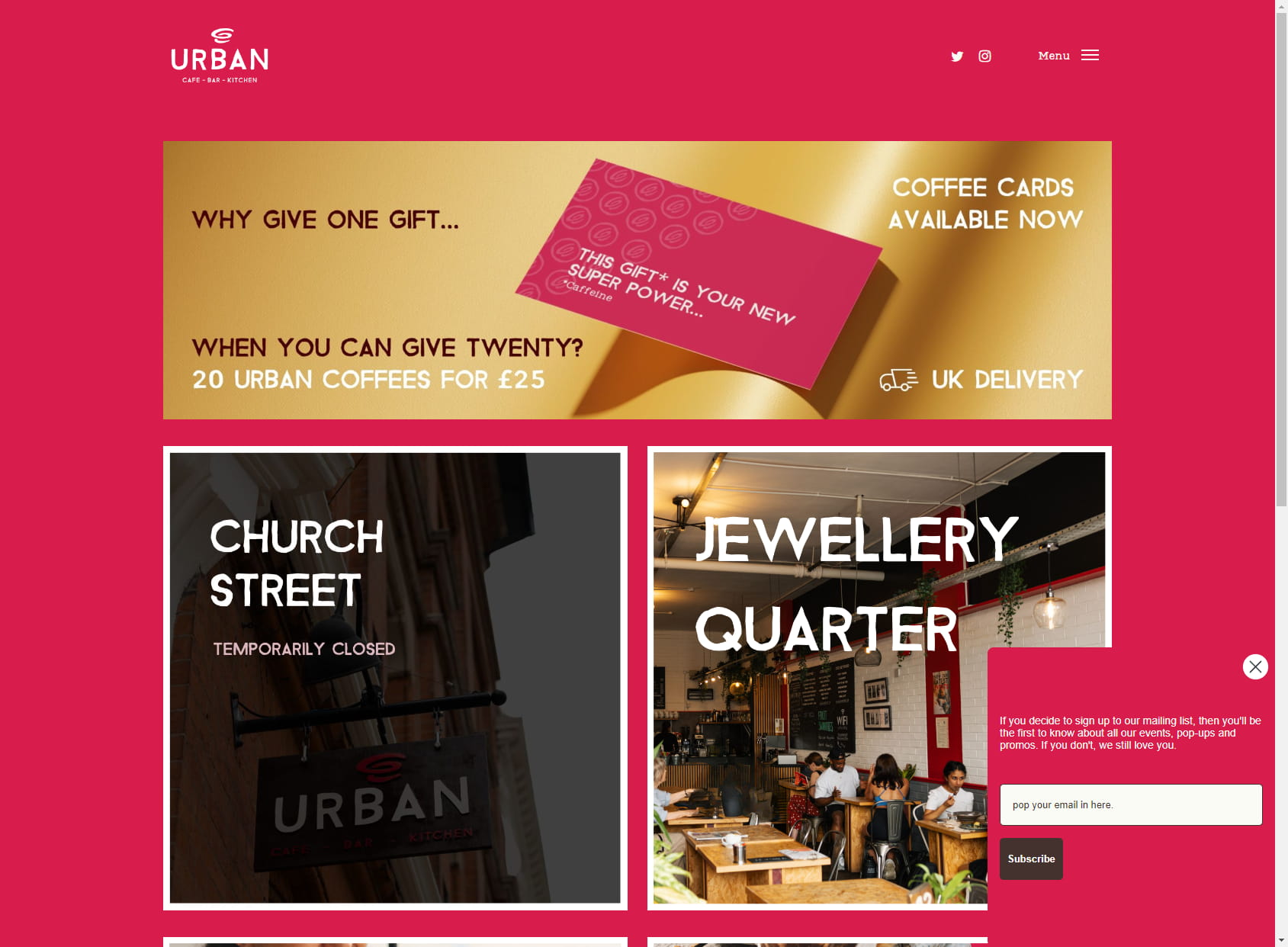 Urban Cafe / Bar / Kitchen - Jewellery Quarter
