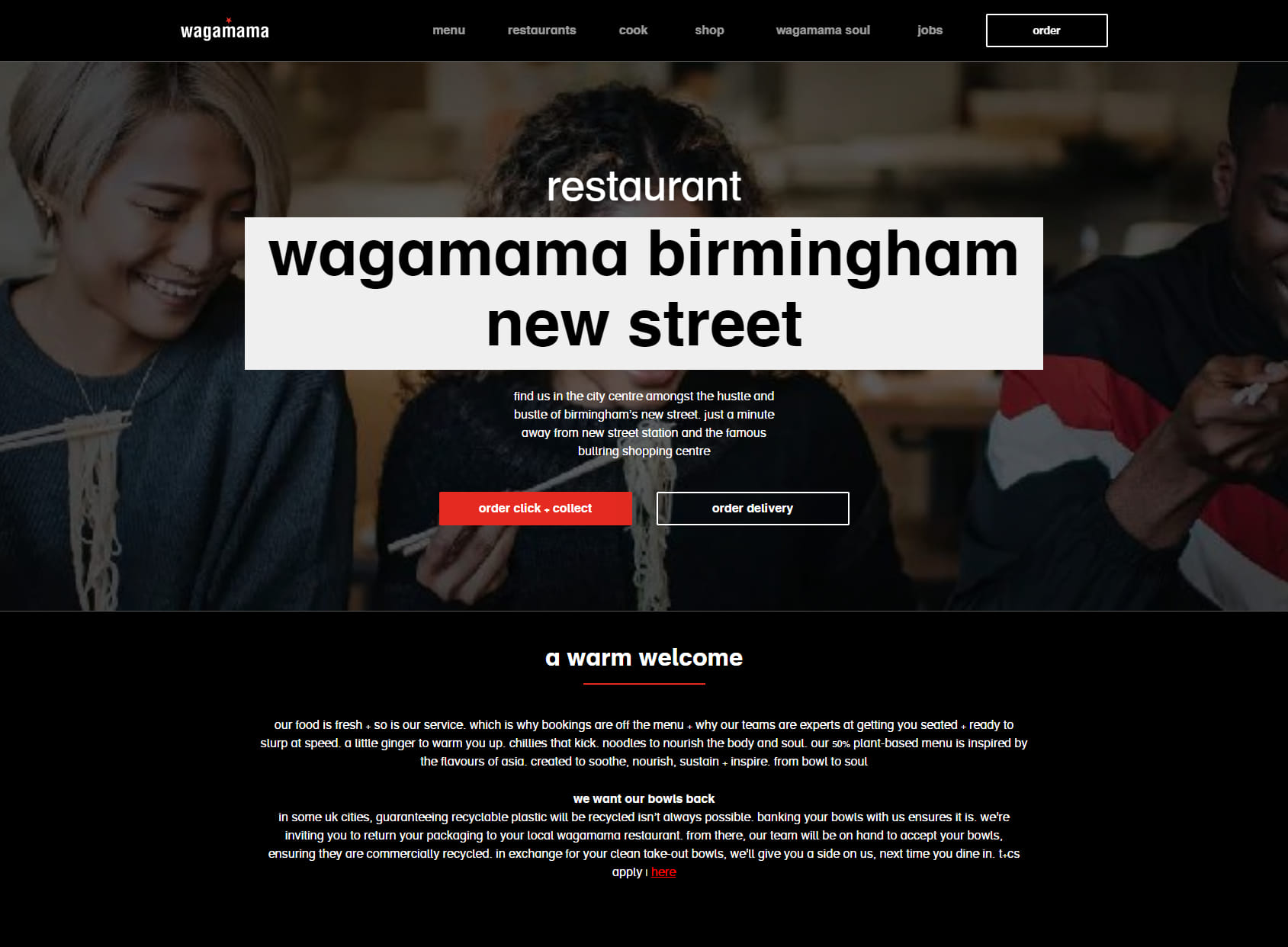 wagamama birmingham new street