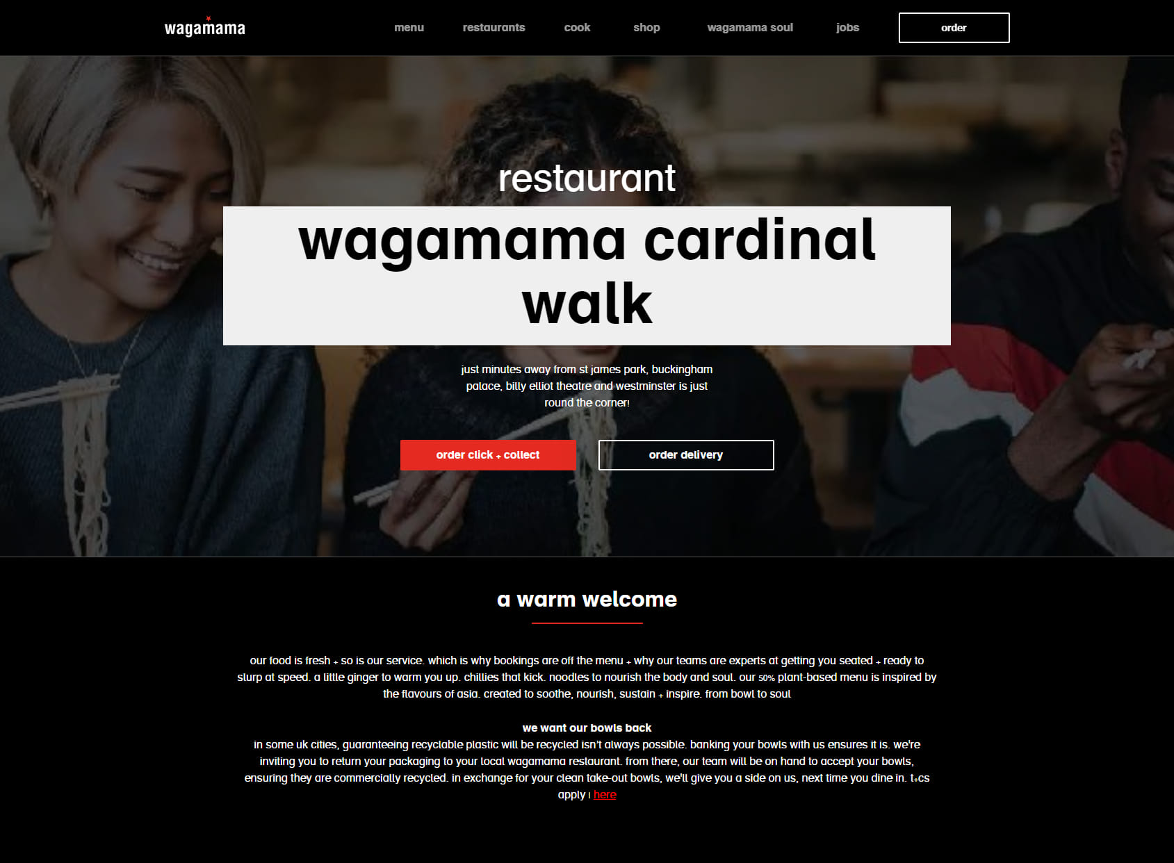 wagamama cardinal walk