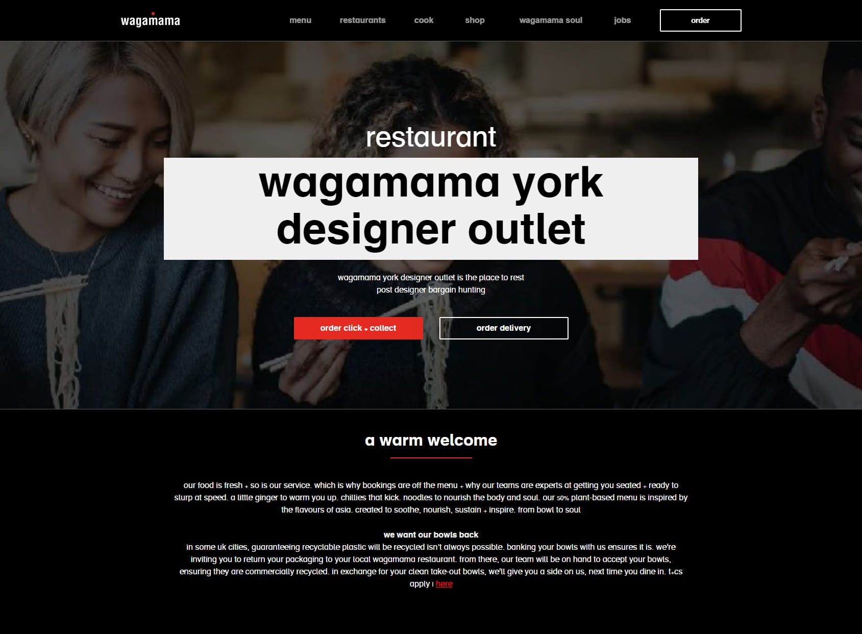 wagamama york designer outlet